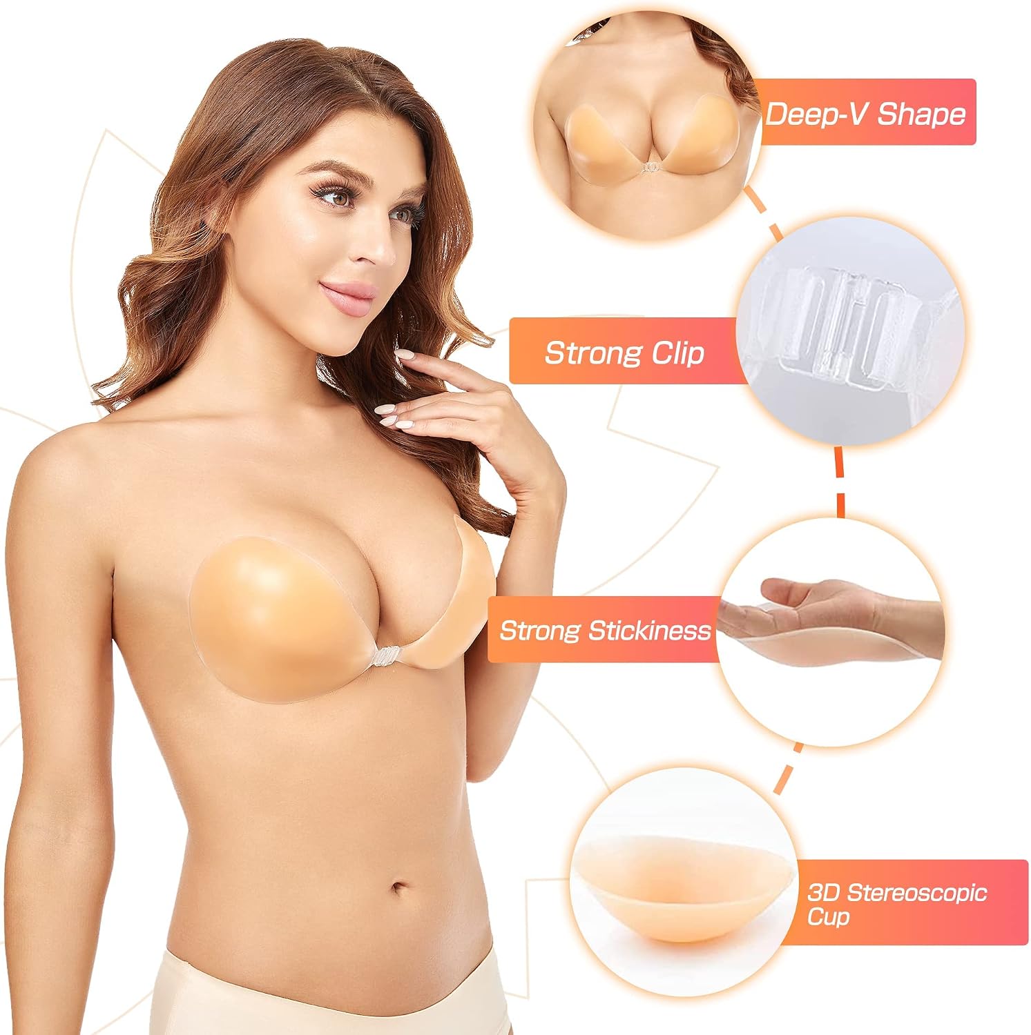 Push-Up Telsiz Katı Silikon Sü - Backless Bra Sticky incelemesi ve fiyatı