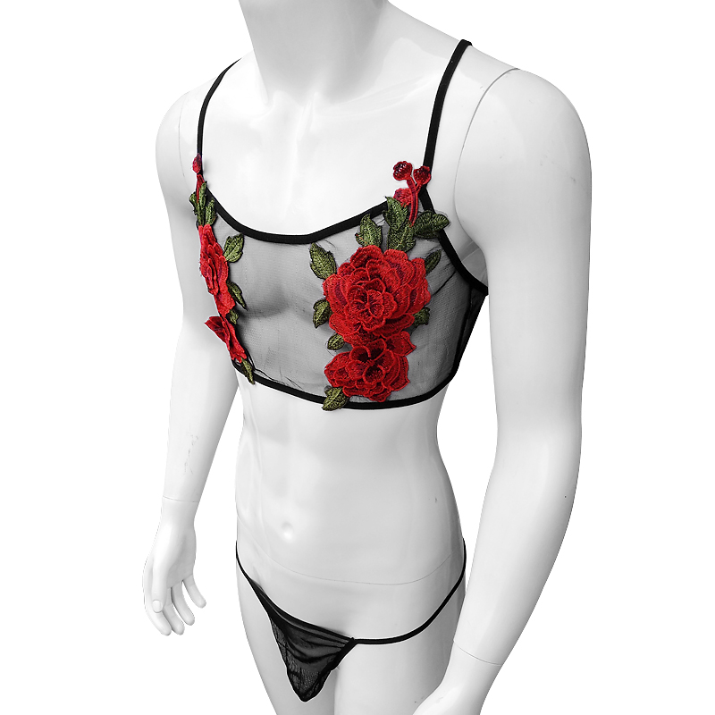 Seksi Nakış Erkek Şeffaf Örgü  - Sheer Mesh Bra incelemesi ve fiyatı